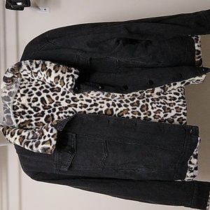 Cheetah print Jean coat